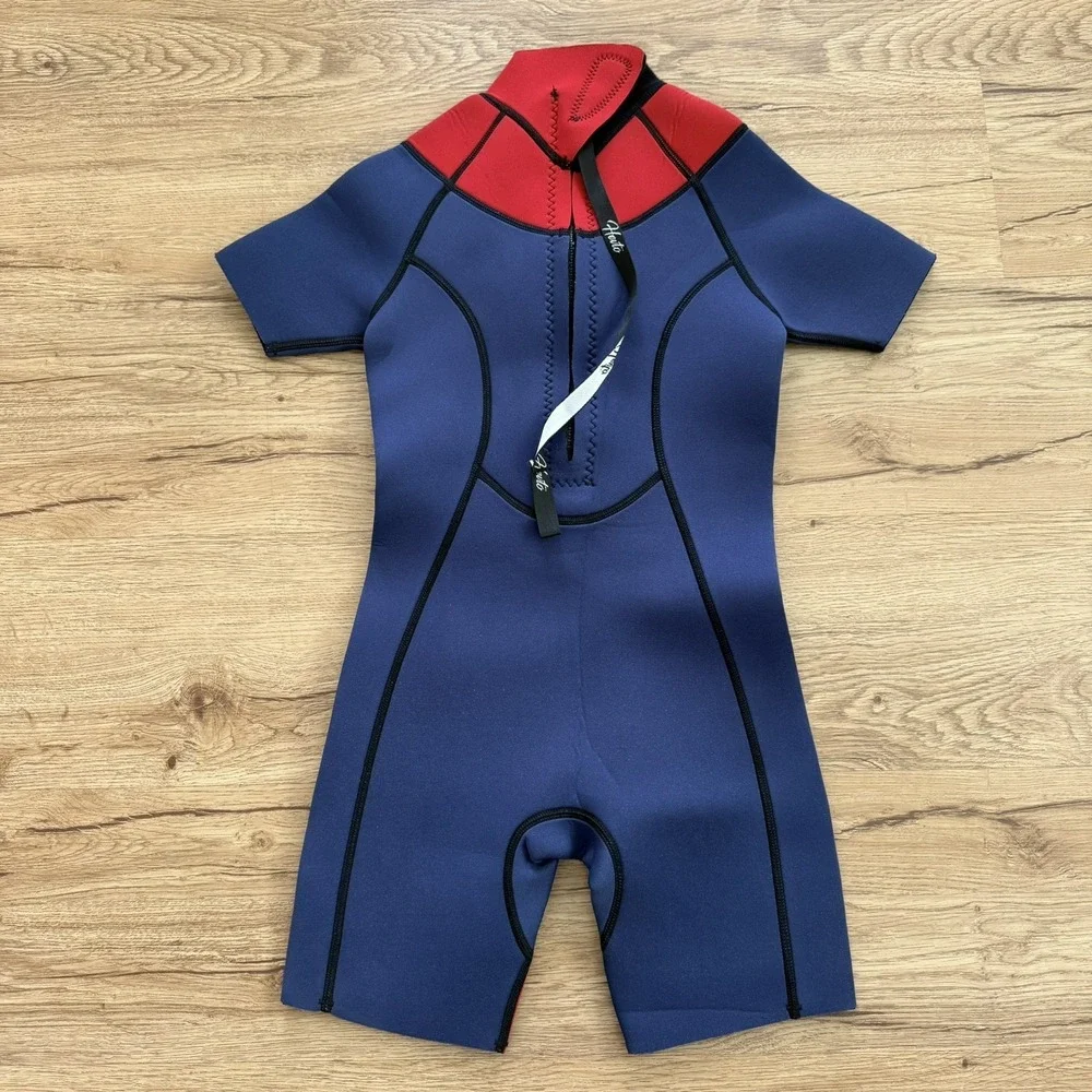Hevto Kids Hero Short Sleeve‎ Shorts Wetsuit Size 8 M Surfing Swim Beach Wear